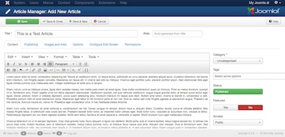 Joomla Screenshot