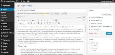 WordPress Screenshot